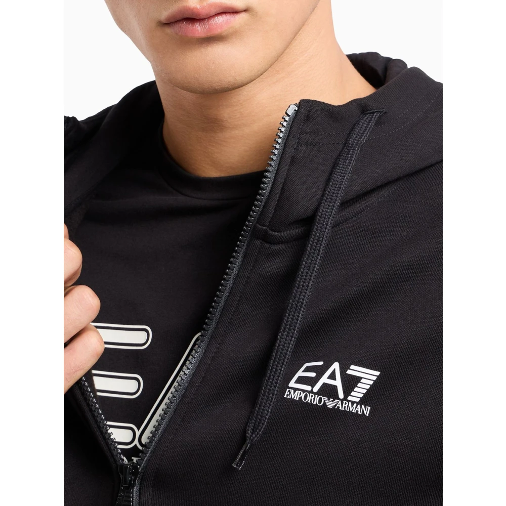 Emporio Armani EA7 Zwart sportief trainingspak set Black Heren