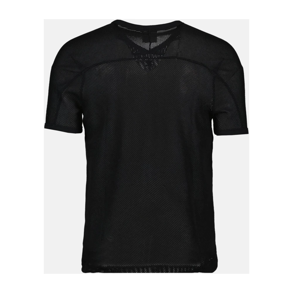 Courrèges Mesh Baseball T-shirt Logo Print Black Heren