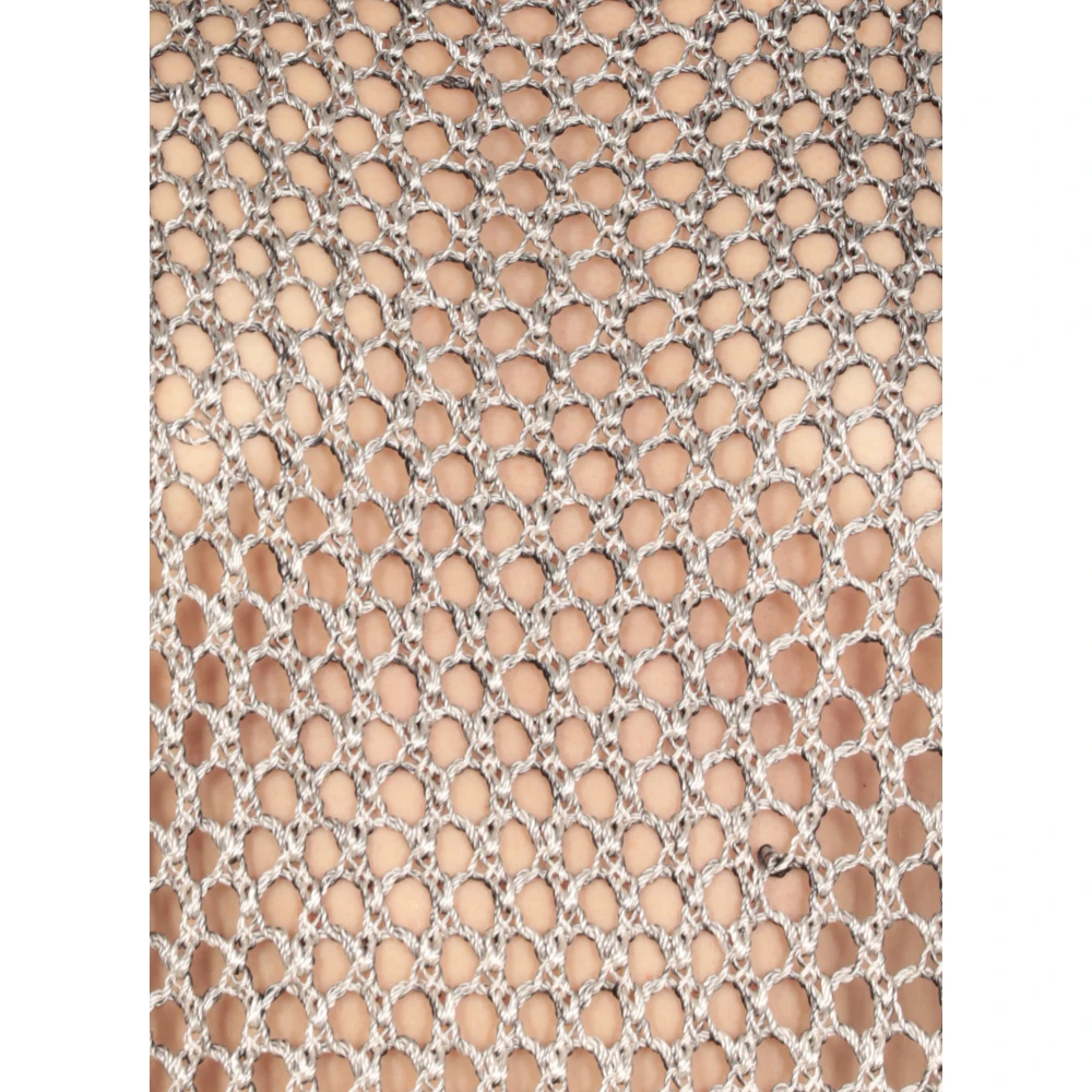 Avant Toi Grijze Netpatroon Mouwloze Top Gray Dames
