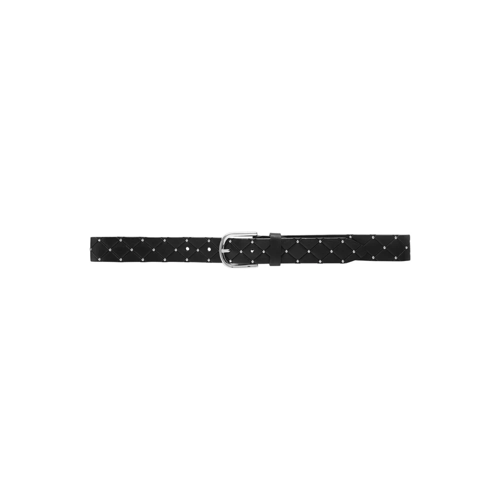 Depeche Women's Black Belts, 95 Cm, Stylish /Silver Jeans Belt