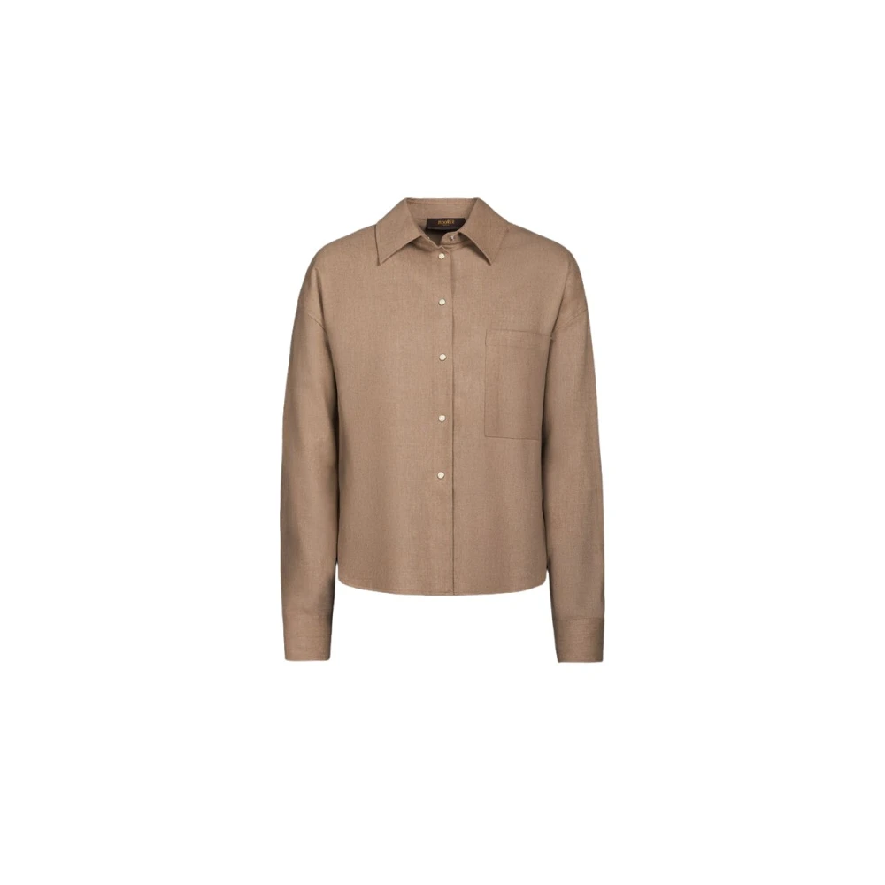 Moorer Women's Brown Shirts, M, Mindy Shirt