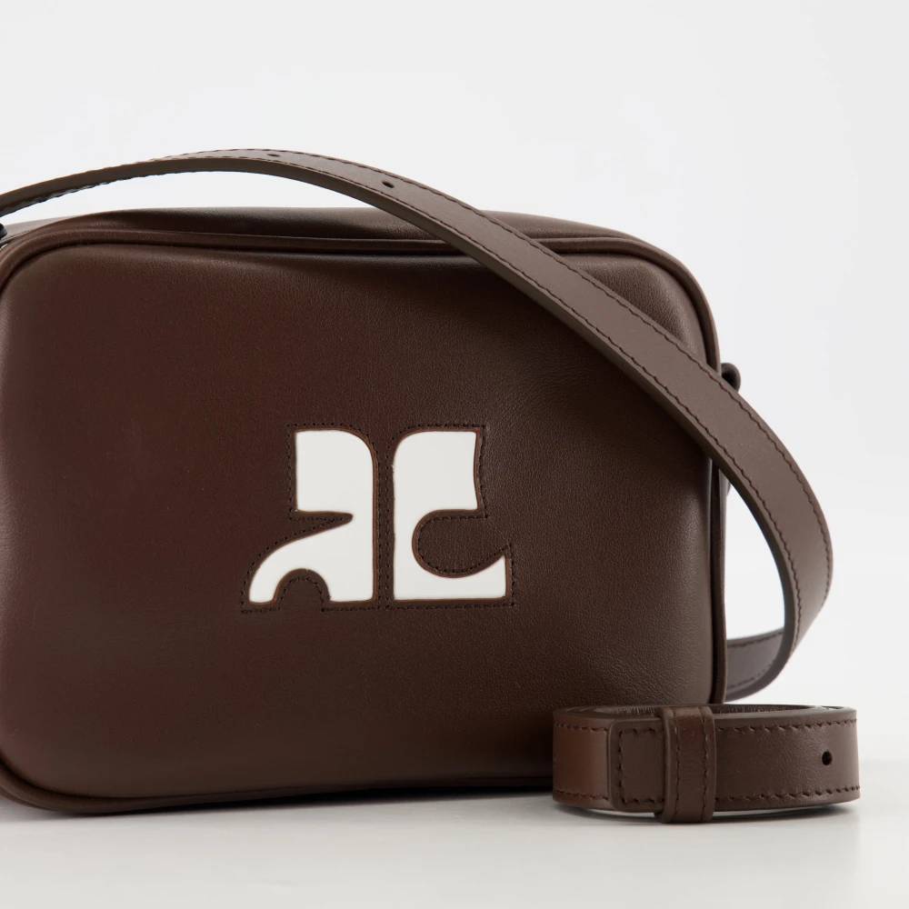 Courrèges Bruine leren cameratas Lente-Zomer 2025 Brown Unisex