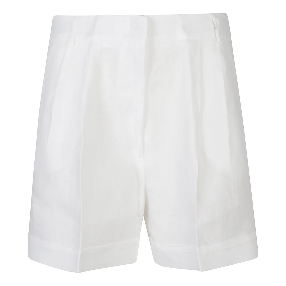 Actualee Women's White Linen Shorts - Short Shorts - S - Shorts