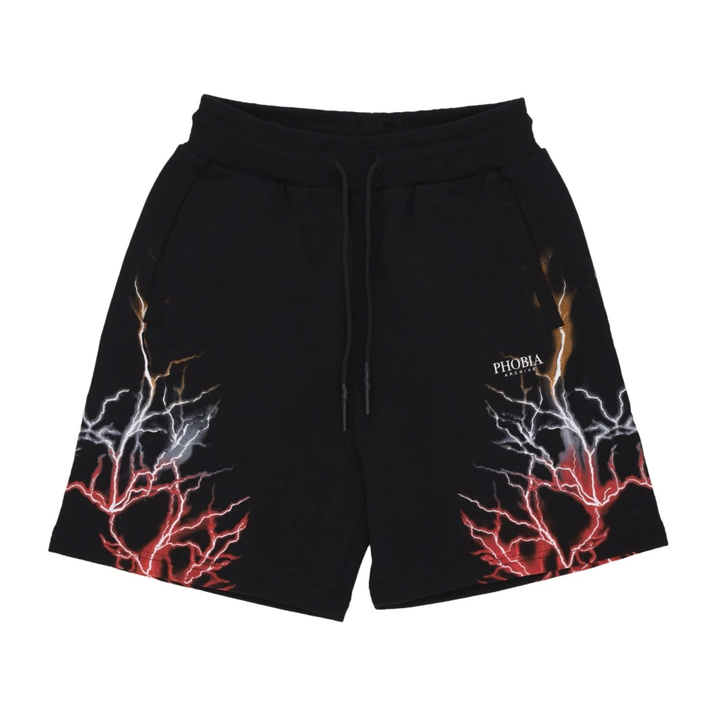 Phobia Archive Uomo Nero Pantaloncini, Xl, New,