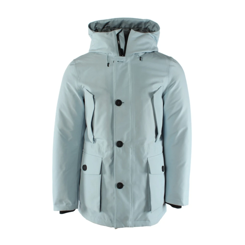 Woolrich Blå Polyester Herr Parka Jacka Blue, Herr