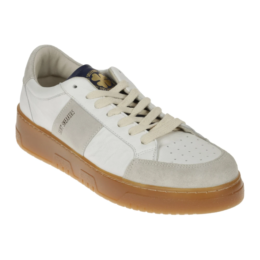 Saint Sneakers Geperforeerde Leren Sneakers White Heren