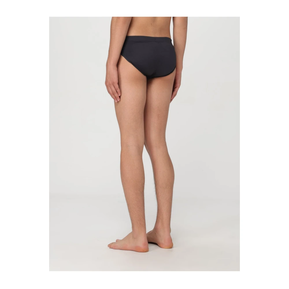 Emporio Armani Geborduurde logo zwembroek Zwart Black Heren