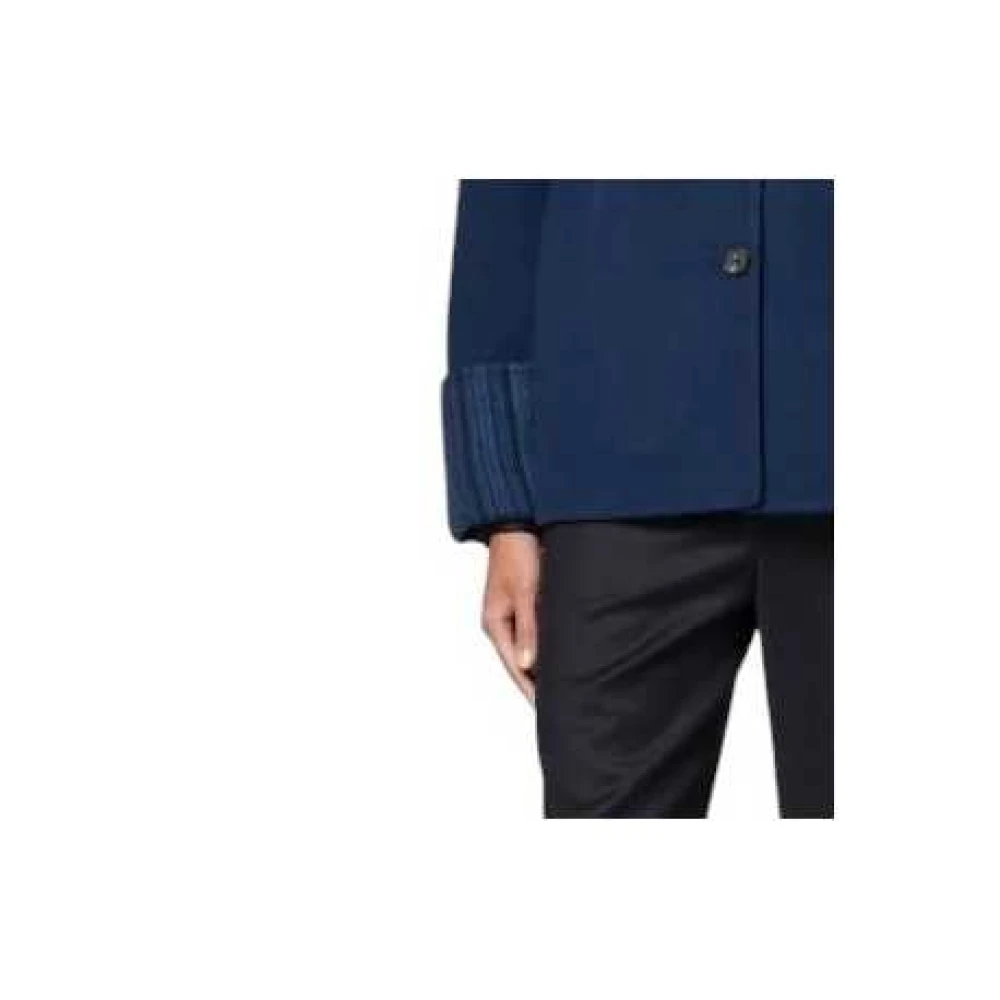 Paul Smith Navy Bayadère Pea Coat Blue Dames