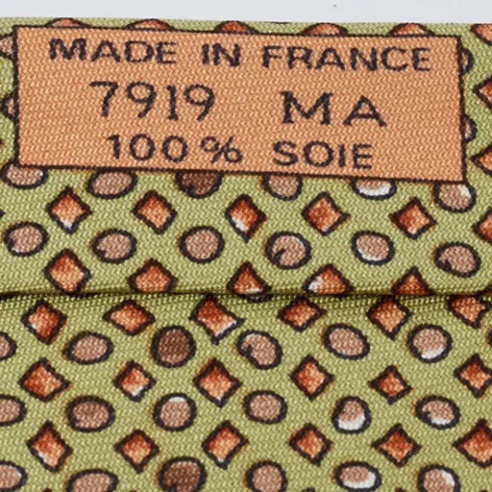 Hermès Vintage Pre-owned Silk home-office Green Heren