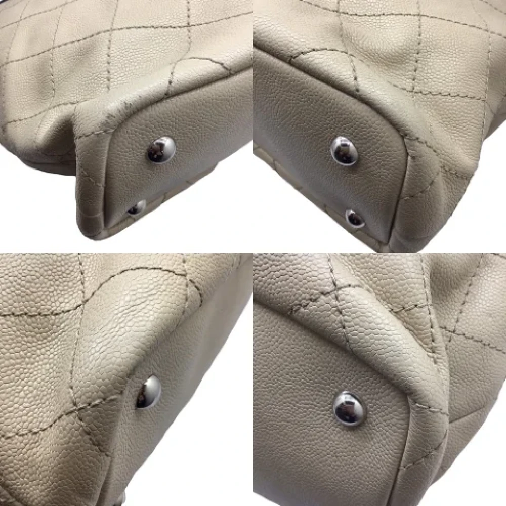 Chanel Vintage Pre-owned Leather handbags Beige Dames