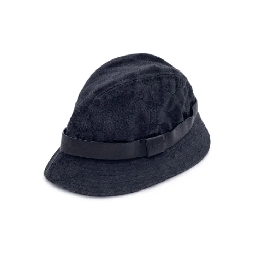 Gucci Vintage Pre-owned Canvas hats Black Dames