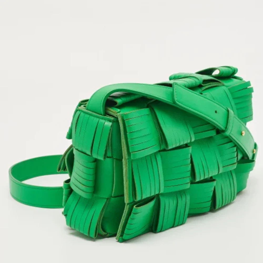 Bottega Veneta Vintage Pre-owned Leather shoulder-bags Green Dames