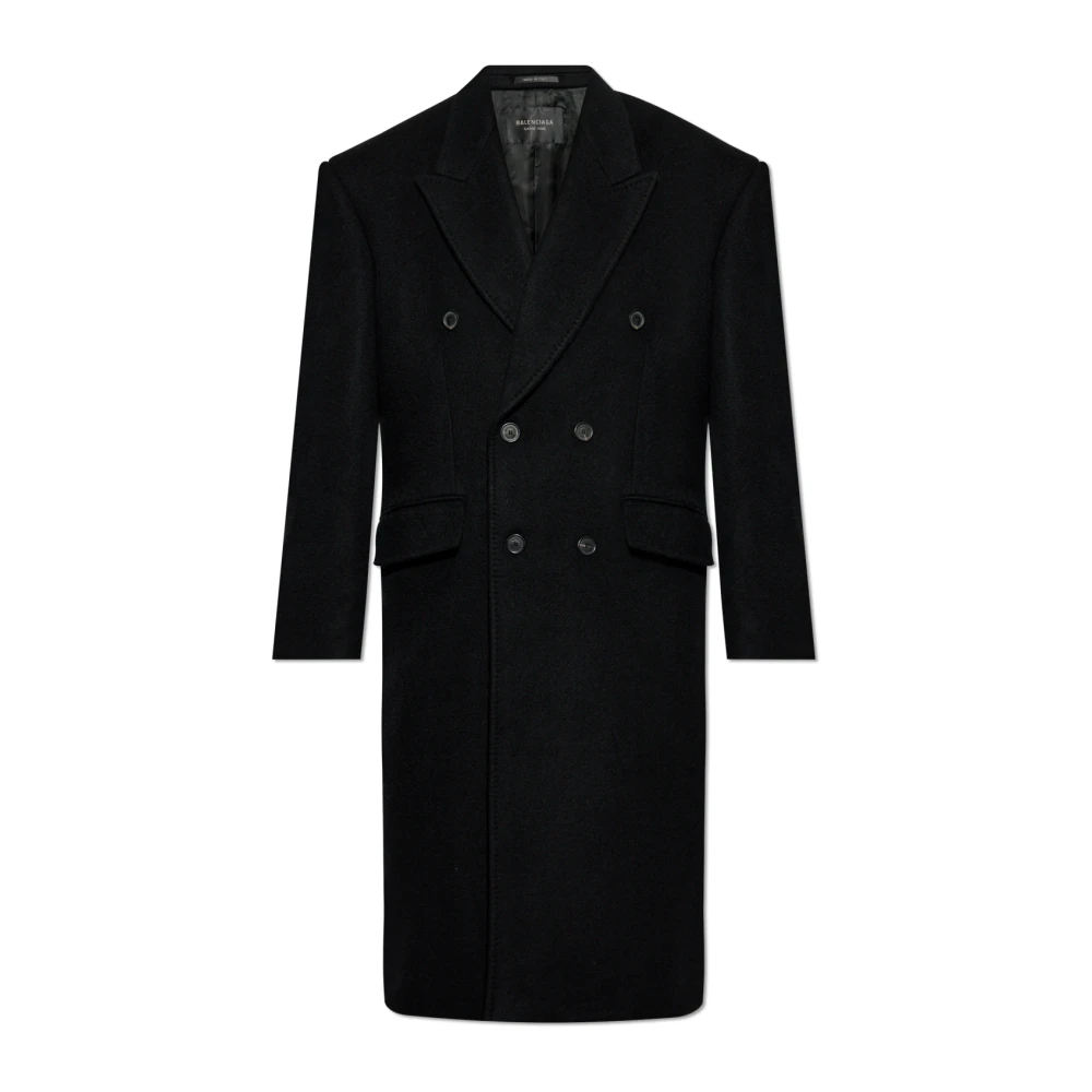 Balenciaga Dubbelborstige kasjmierjas Black Heren