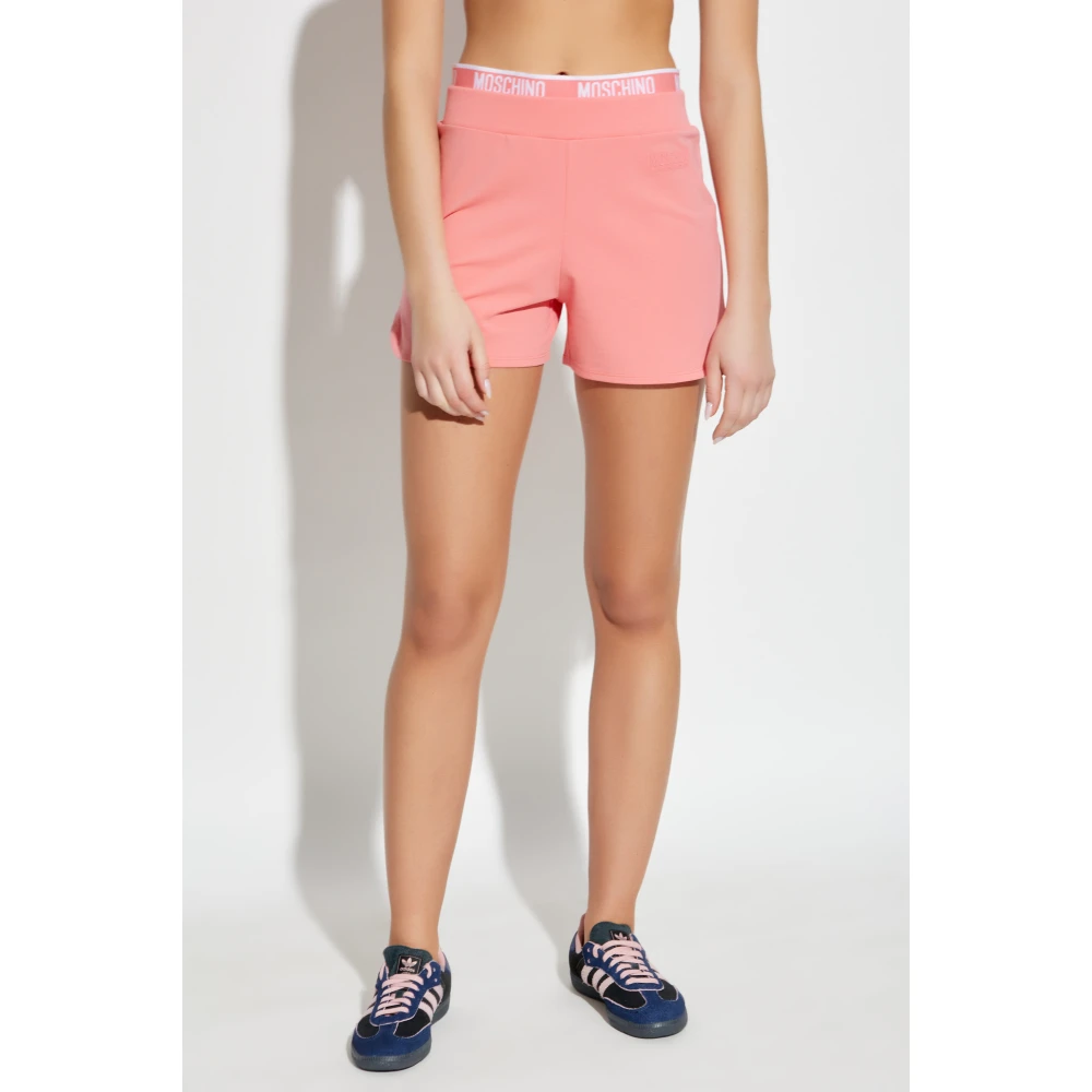Moschino Logo shorts Pink Dames