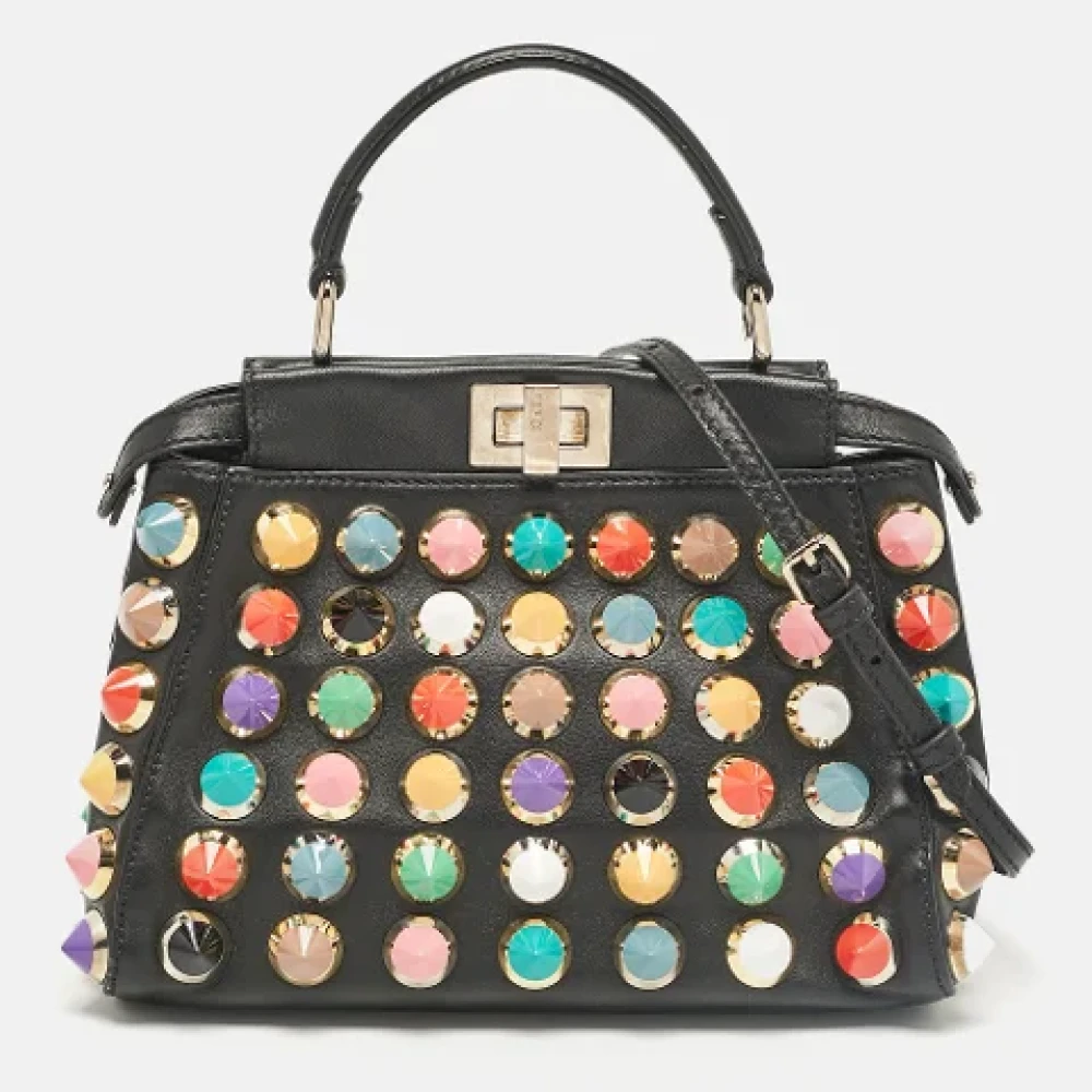 Fendi Vintage Pre-owned Leather handbags Black Dames