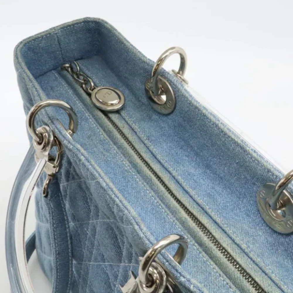 Dior Vintage Pre-owned Denim handbags Blue Dames