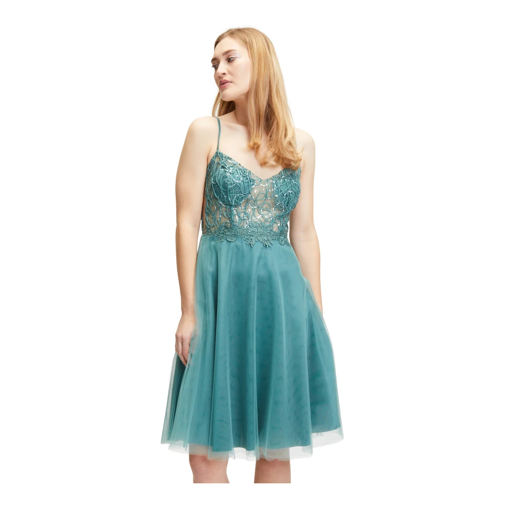 Vera Mont Glitter Cocktailjurk Green Dames