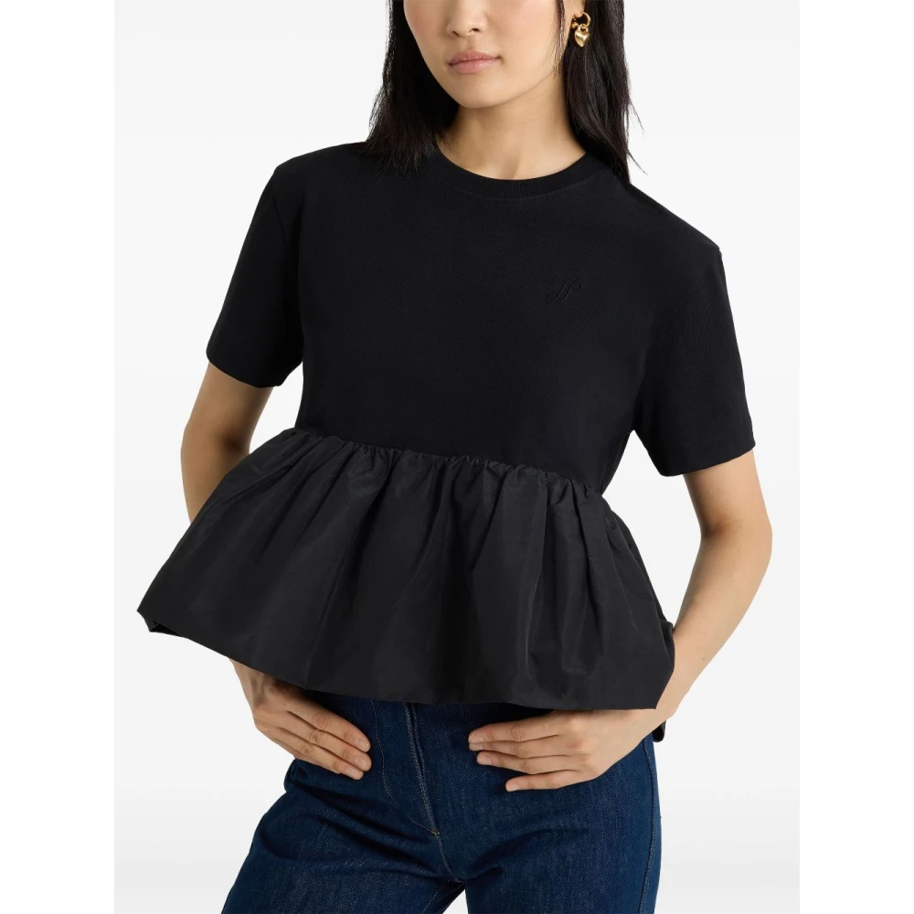Patou Zwarte T-shirt voor vrouwen Black Dames
