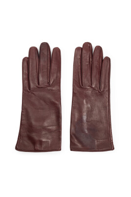 short-burgundy-leather-gloves