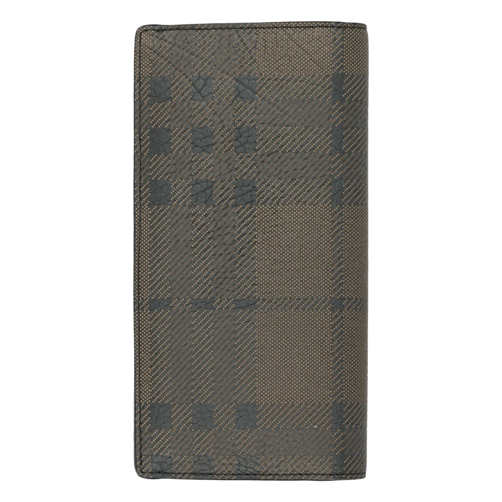Burberry Gestructureerde Leren Shield Portemonnee Gray Heren