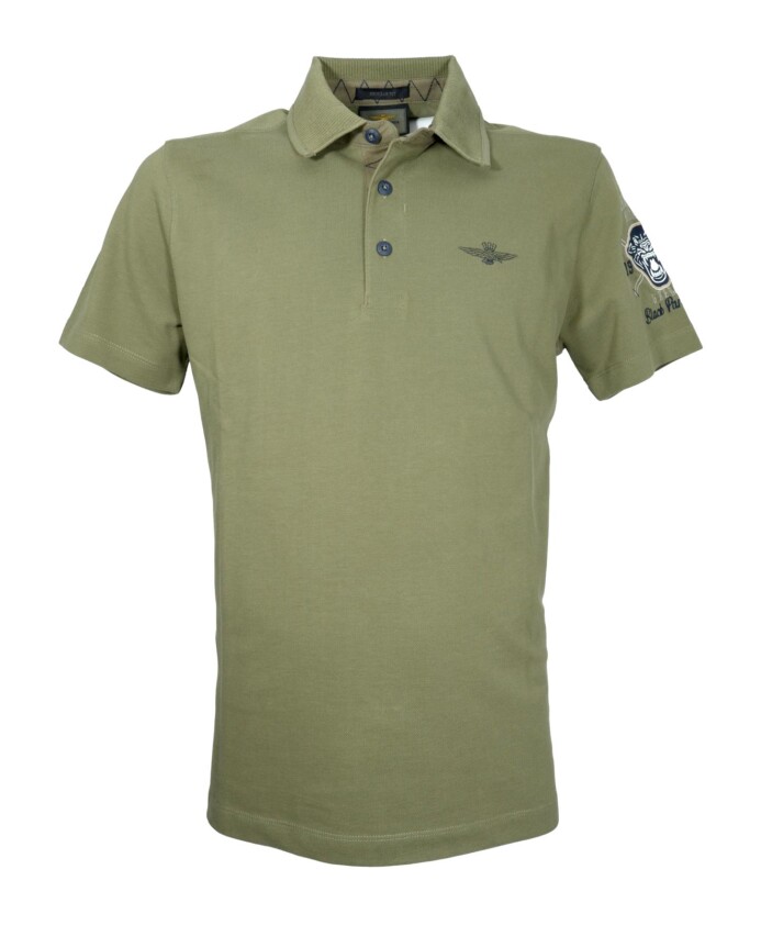 basis-katoen-korte-mouw-polo-groen
