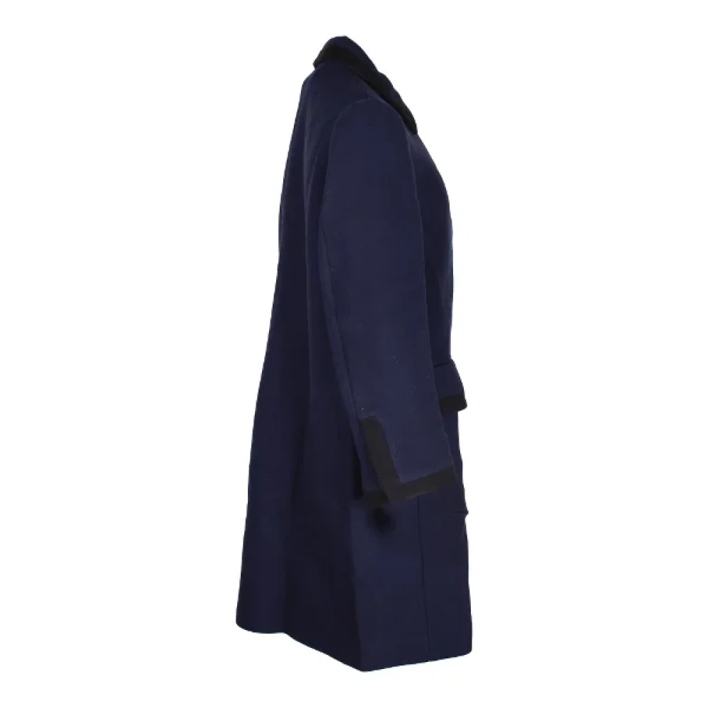 Miu Pre-owned Wool outerwear Blue Dames