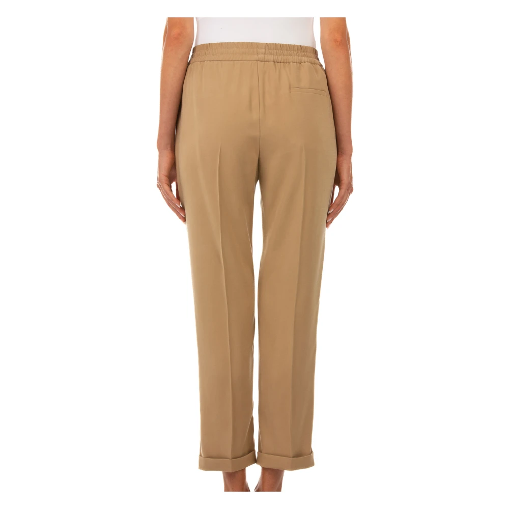 Le Tricot Perugia Kameel Broek Beige Dames
