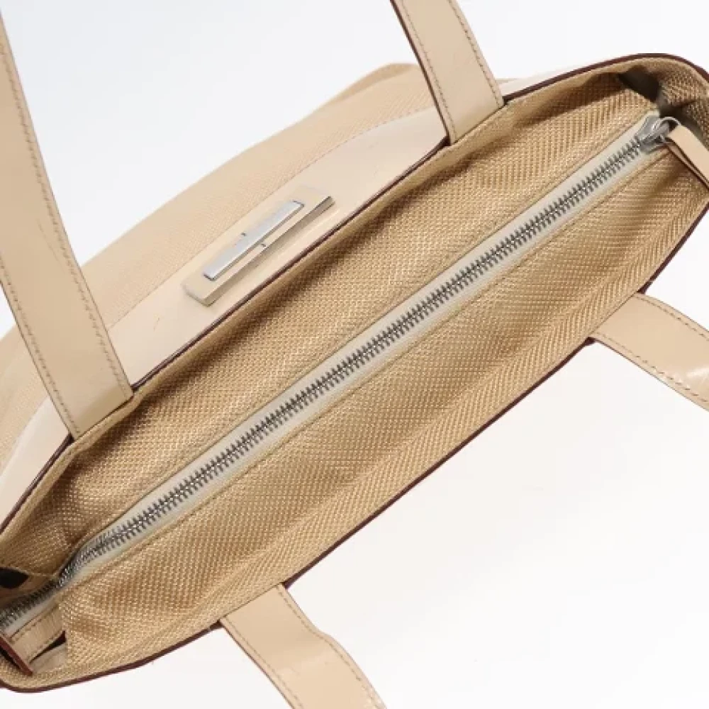 Celine Vintage Pre-owned Canvas handbags Beige Dames