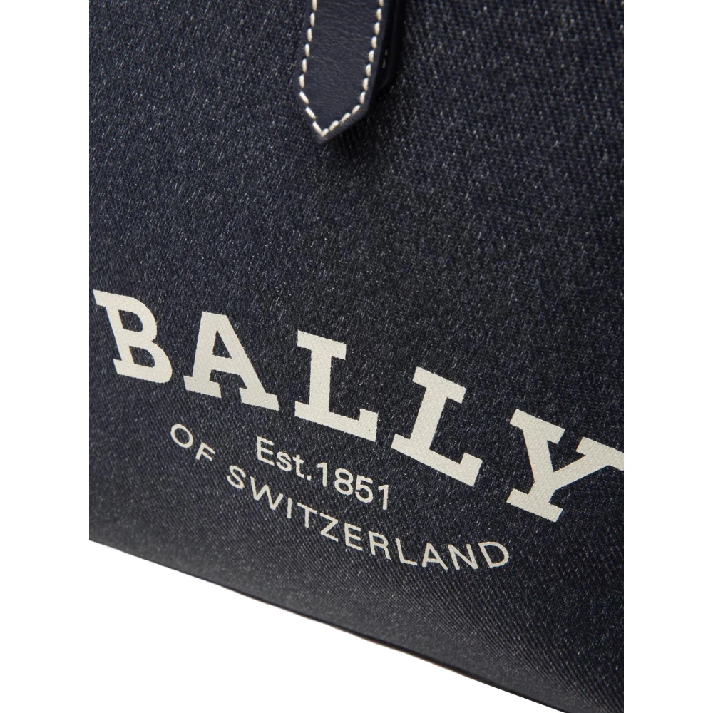 Bally Denim en leren rugzak Blue Heren