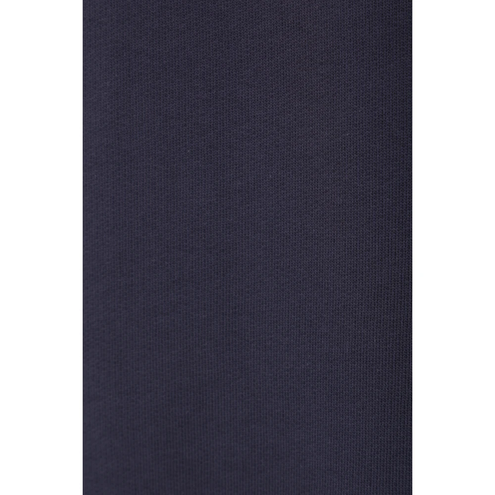 Maison Kitsuné Blauwe Katoenen Sweater met Speedy Fox-logo Black Heren