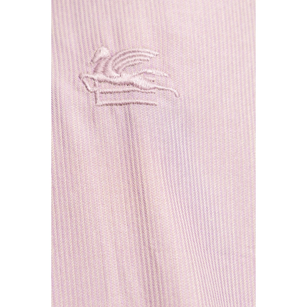 ETRO Shirt met logo Pink Heren