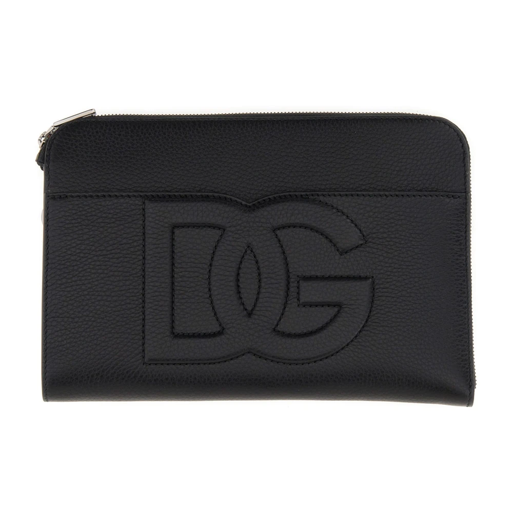Dolce & Gabbana Black Wallets & Cardholders, Male, One Size, Pochette Cervo + Dg Sugherite