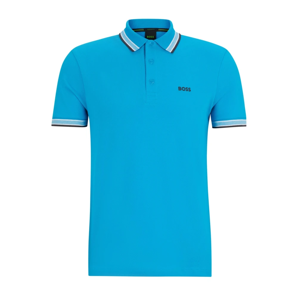 Hugo Boss Blå kortärmad polotröja Blue, Herr