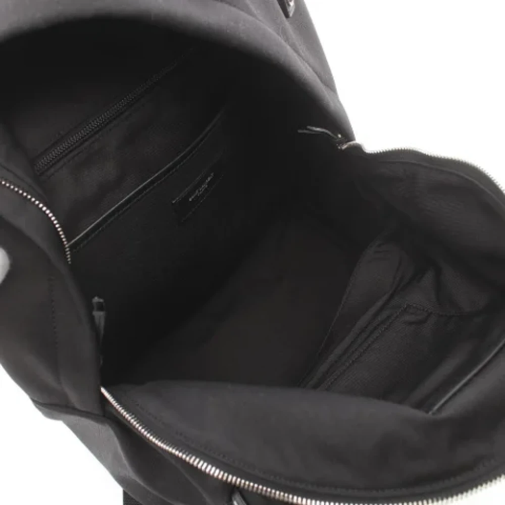 Saint Laurent Vintage Pre-owned Canvas backpacks Black Dames