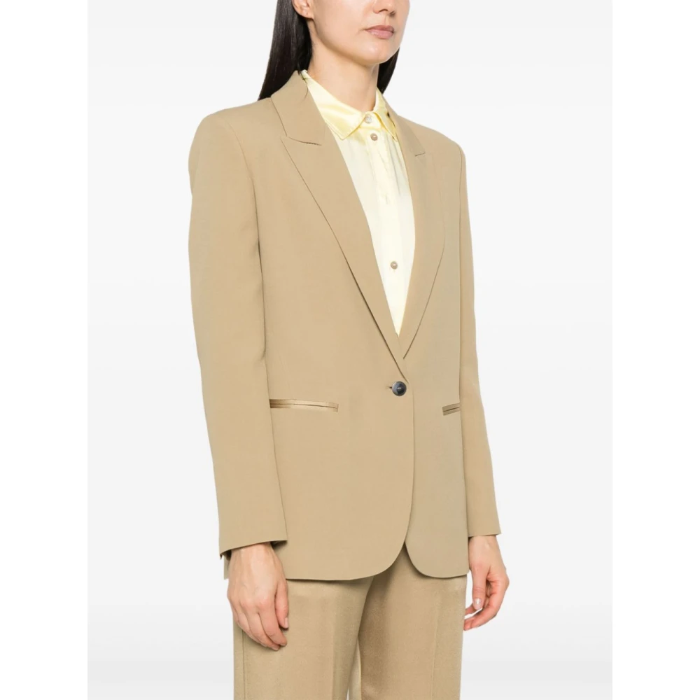 Forte Satin Regular Jas Beige Dames