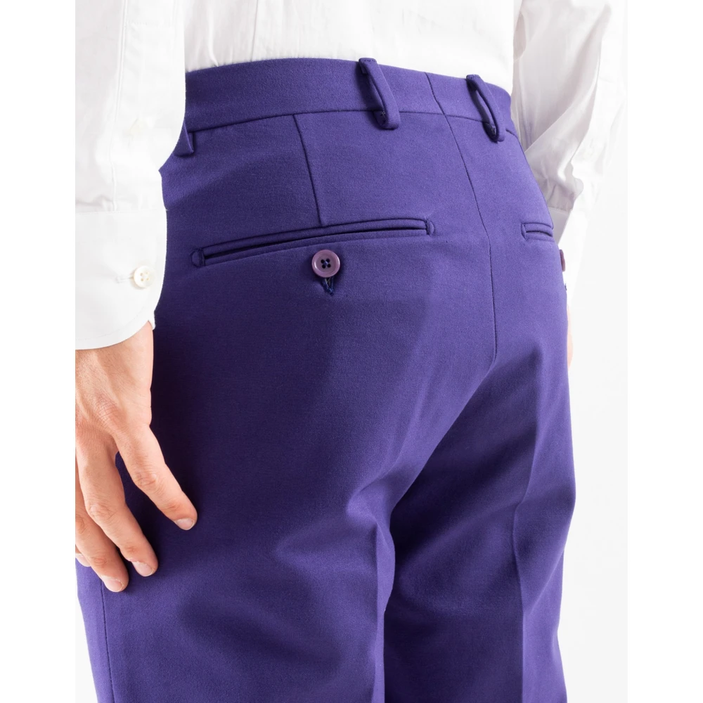 Corsinelabedoli Klassieke Rechte Pijp Broek Purple Heren