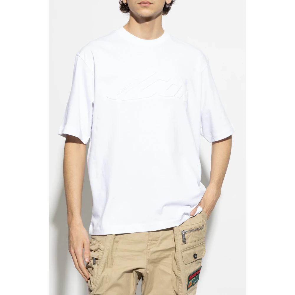 Dsquared2 T-shirt met logo White Heren
