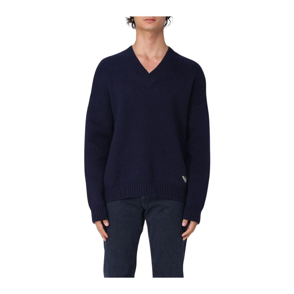 Emporio Armani Herren Blau Strickwaren, Mgröße: