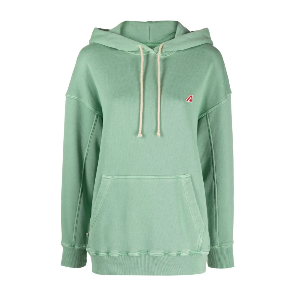 Autry Logo Patch Hoodie Green Dames