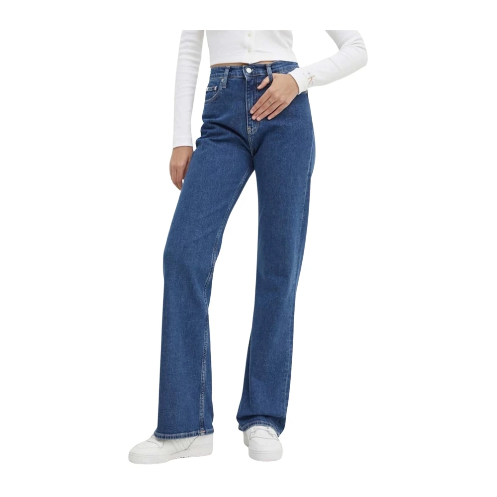Calvin Klein Jeans Stijlvolle Denim Broek Blue Dames