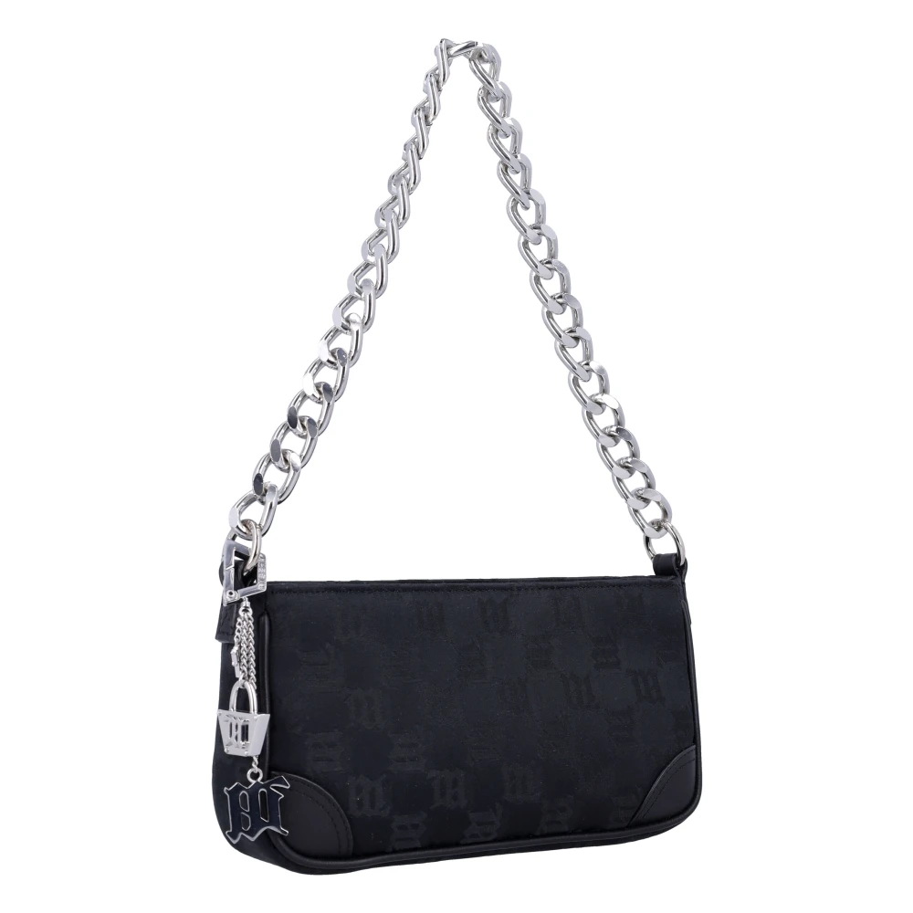 Misbhv Zwarte Monogram Ketting Babe Schoudertas Black Dames