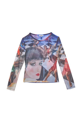 graphic-print-sheer-longsleeve-top