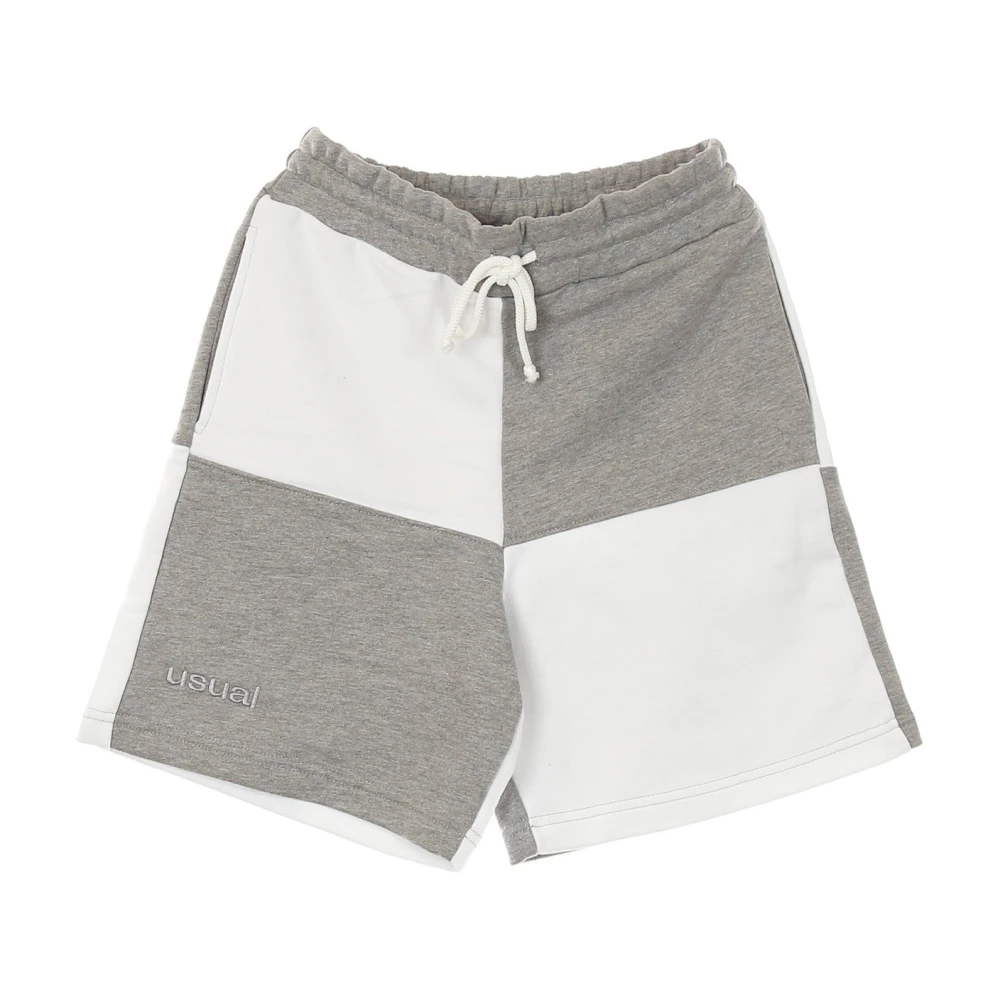Usual Katoenen Tracksuit Shorts Wit Grijs White Heren