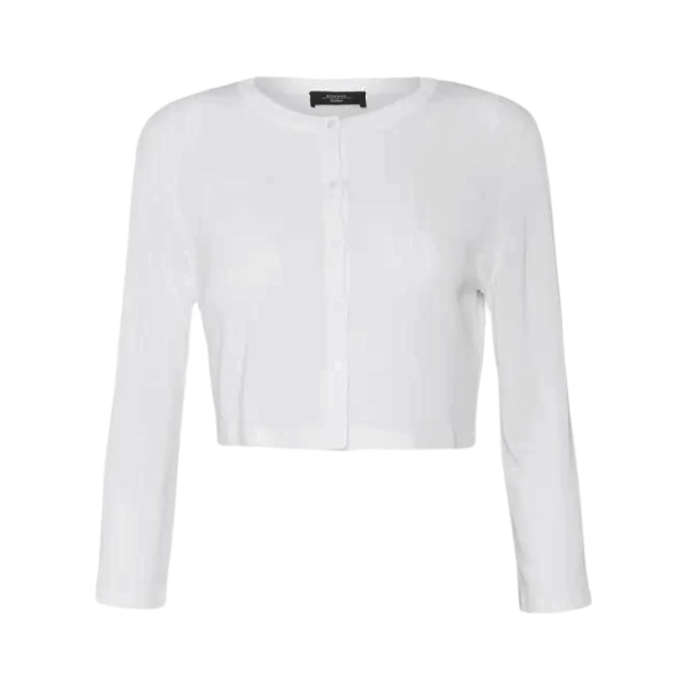 Max Mara Gezellig Gebreid Vest White Dames