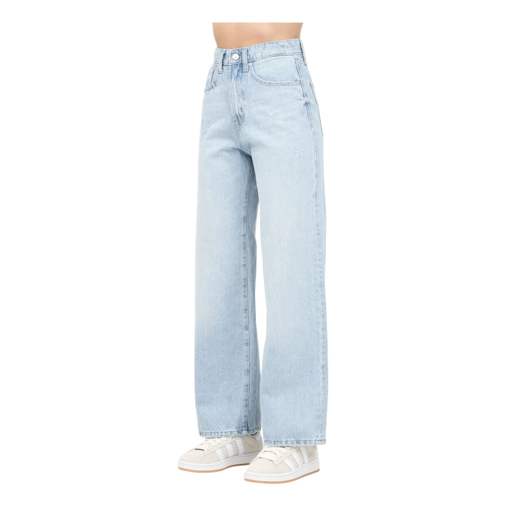 Only Heldere Blauwe Wijde Pijp Denim Jeans Blue Dames