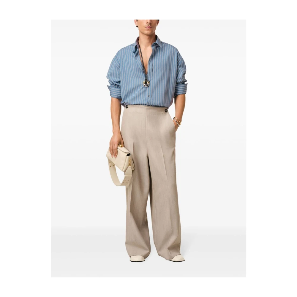 Ami Paris Gestreept overhemd met blauwe details Blue Heren