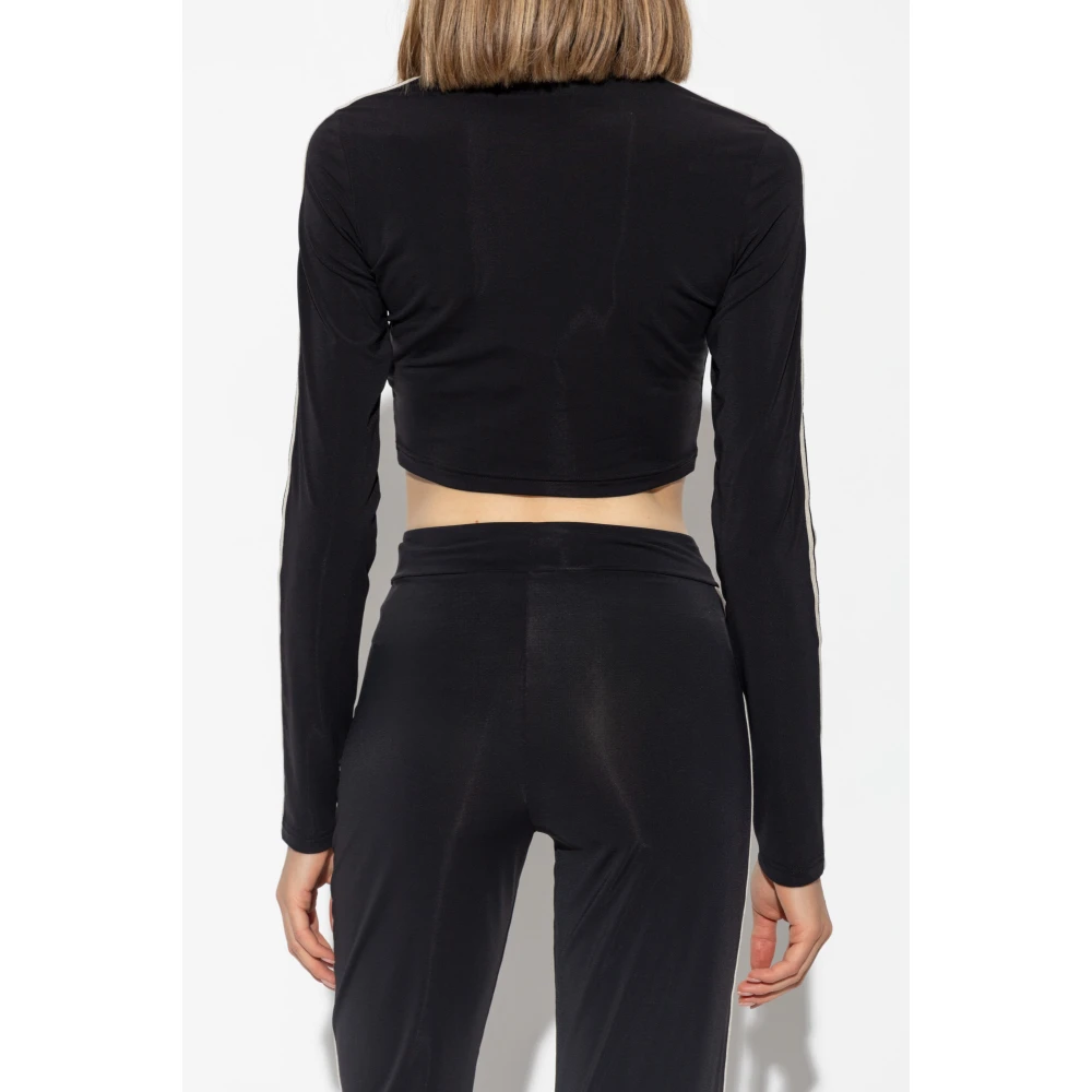 Palm Angels Top met opstaande kraag Black Dames