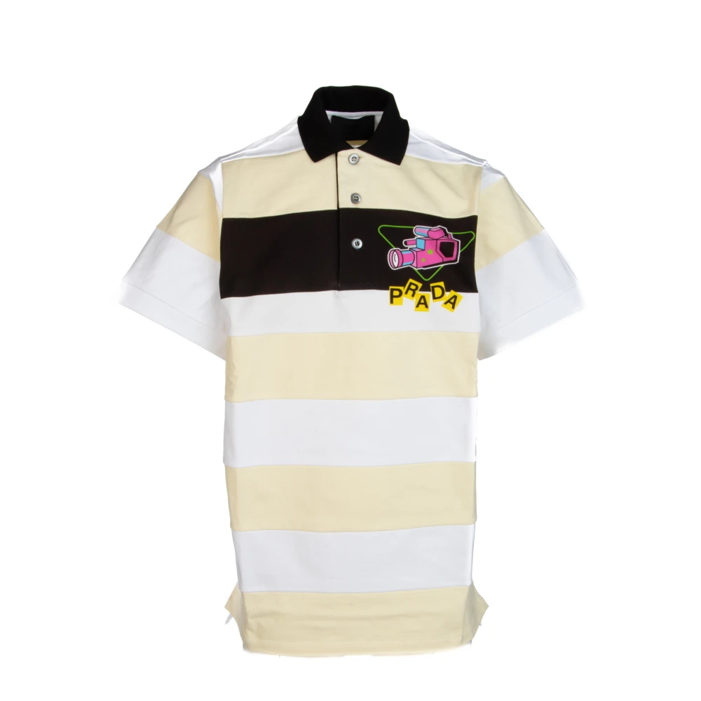 Prada Klassieke Polo Shirt voor Mannen Multicolor Heren