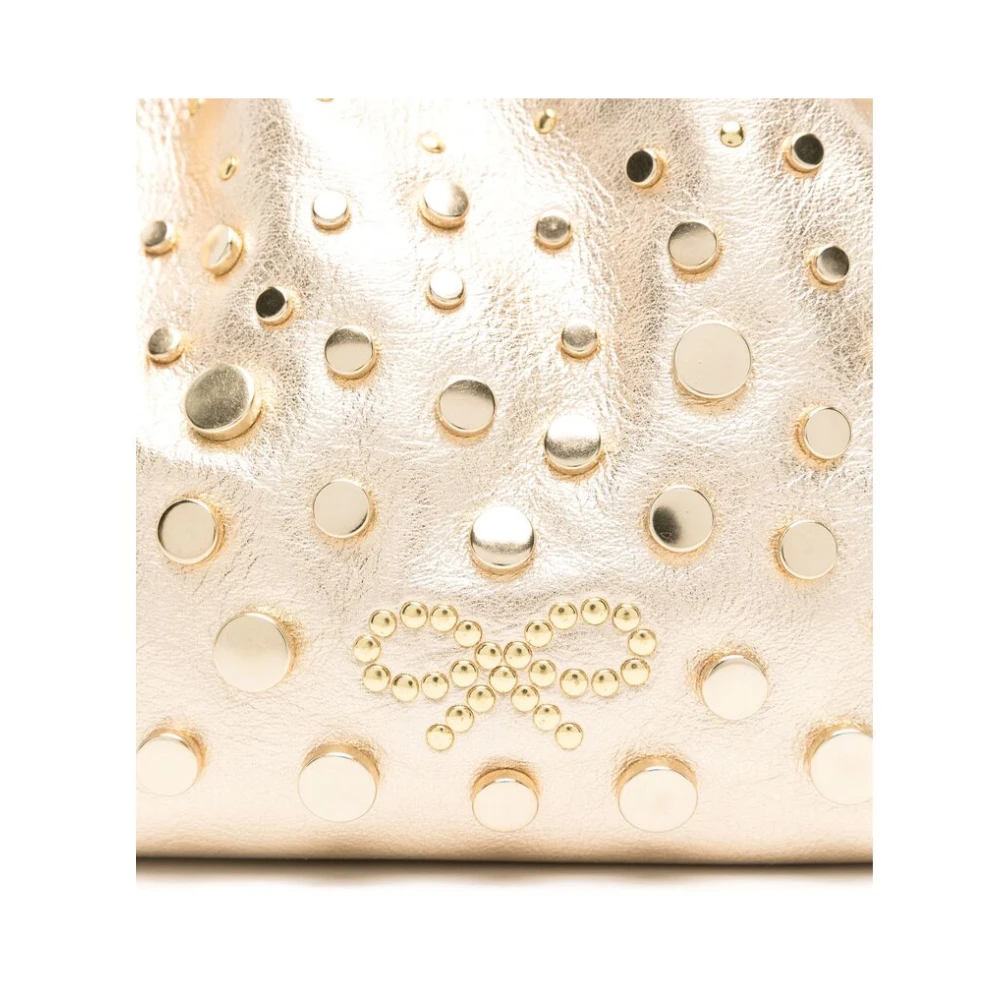 Anya Hindmarch Stijlvolle Goudkleurige Trekkoord Schoudertas Yellow Dames