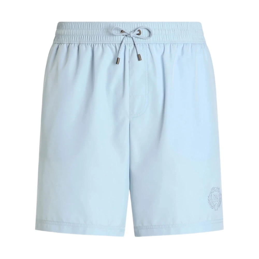 Dolce & Gabbana Herr Blå Badkläder Xl, Läder, Badshorts För Sommarnöje